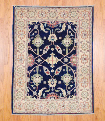 Indo Hand-knotted Vegetable Dye (4'10 x 6')