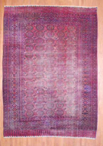 1900's Antique Afghan Hand-knotted Turkoman (10'2 x 14)