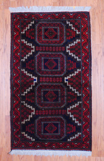 Afghan Hand-knotted Balouchi (2'11 x 5')