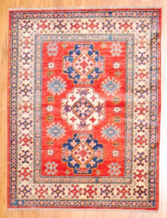 Afghan Hand-knotted Shirwan Kazak (3'5 x 4'5)
