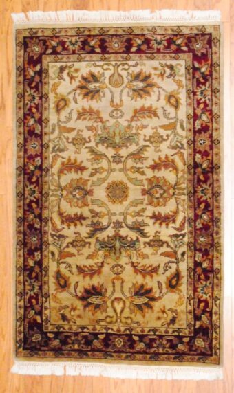 Indo Hand-knotted Mahal (3'1 x 4'11)