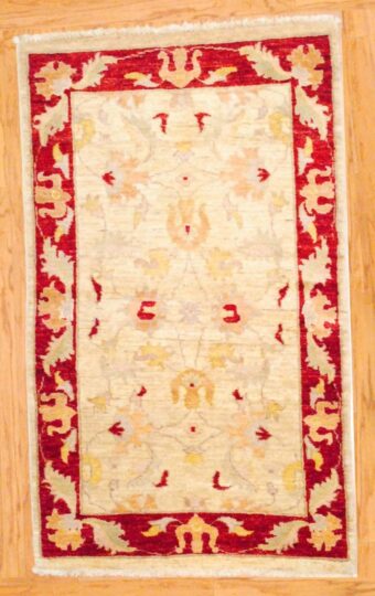 Afghan Hand-knotted Vegetable Dye Oushak (3' x 4'11)