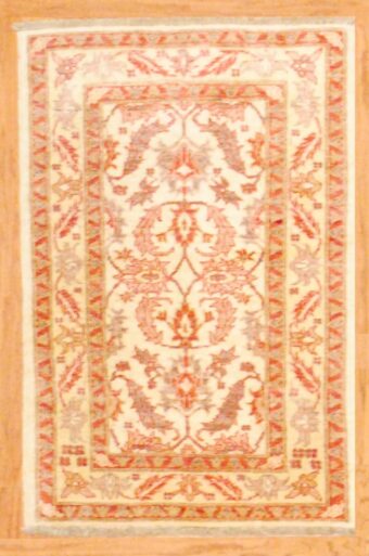 Afghan Hand-knotted Vegetable Dye Oushak (2'7 x 3'10)