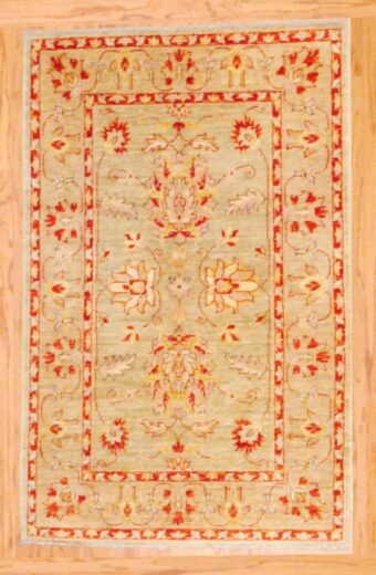 Afghan Hand-knotted Vegetable Dye Oushak (2'8 x 4'1)