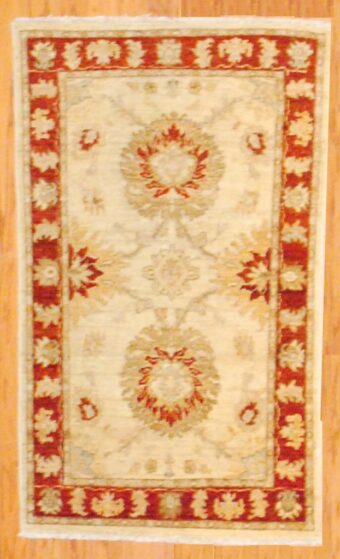 Afghan Hand-knotted Vegetable Dye Oushak (2'6 x 4'2)