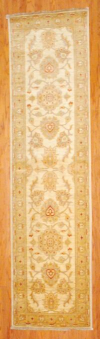 Afghan Hand-knotted Vegetable Dye Oushak (2'7 x 10')