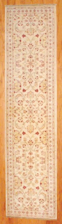 Afghan Hand-knotted Vegetable Dye Oushak (2'6 x 11'1)