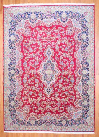 Persian Hand-knotted Kirman (9'1 x 12'4)