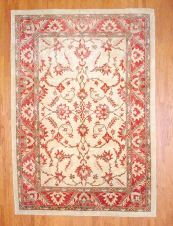 Afghan Hand-knotted Vegetable Dye Oushak (10' x 14')