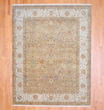 Indo Hand-knotted Tabriz (7'11 x 9'10)