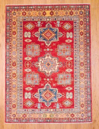 Afghan Hand-knotted Fine Kazak (5'10 x 8'2)