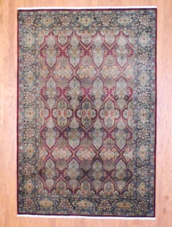 Indo Hand-knotted Fine Tabriz (6' x 9')