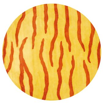Indo Hand-tufted Zebra Stripe Wool Rug (8' Round)