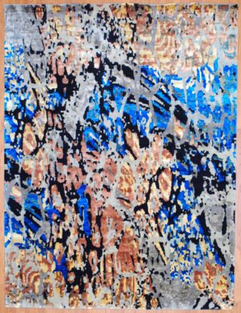 Indo Hand-knotted Sari Rug (Tyson) (8' x 10')