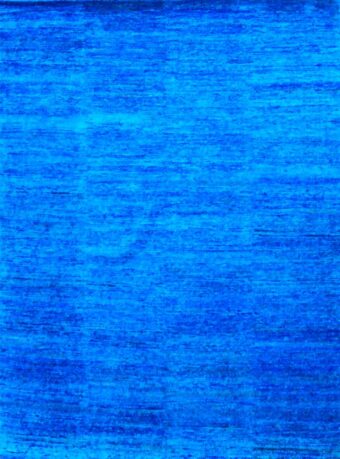 Indo Hand-knotted Sari Rug (Solid Turquoise) (8' x 10')