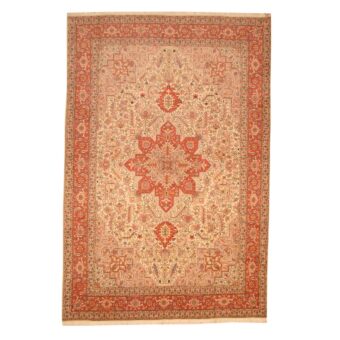Persian Hand-knotted Tabriz Silk Rug (6'7 x 9'9)