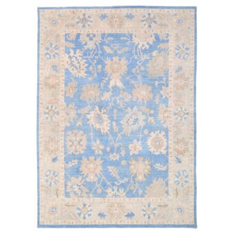 Afghan Hand-knotted Vegetable Dye Oushak Wool Rug (9'6 x 13'5)