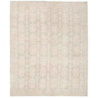 Afghan Hand-knotted Vegetable Dye Fine Oushak Wool Rug (8'1 x 9'9)