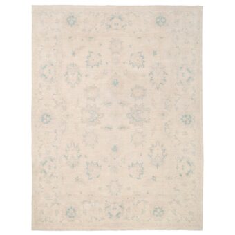 Afghan Hand-knotted Vegetable Dye Fine Oushak Wool Rug (7'9 x 9'6)