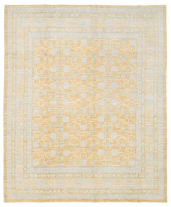 Afghan Hand-knotted Vegetable Dye Khotan Wool Rug (8' x 9'9)