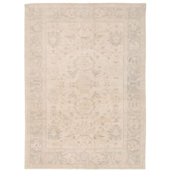 Afghan Hand-knotted Vegetable Dye Fine Oushak Wool Rug (5'3 x 6'6)