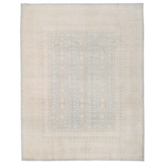 Afghan Hand-knotted Vegetable Dye Whitewash Khotan Wool Rug (8' x 10'4)