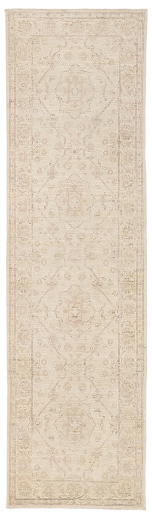 Afghan Hand-knotted Vegetable Dye Oushak Wool Runner (2'8 x 9'2)