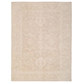 Afghan Hand-knotted Vegetable Dye Fine Oushak Wool Rug (10'1 x 13'2)