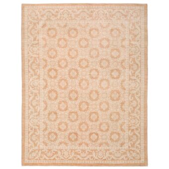 Afghan Hand-knotted Vegetable Dye Whitewash Oushak Wool Rug (9'3 x 12')