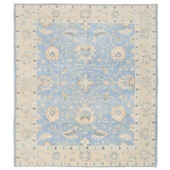 Afghan Hand-knotted Vegetable Dye Fine Ziegler Wool Rug (8' x 8'9)