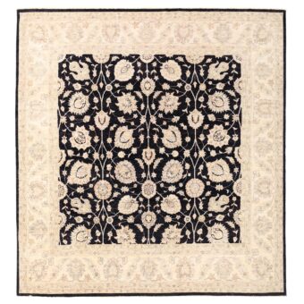 Afghan Hand-knotted Vegetable Dye Whitewash Oushak Wool Rug (7'11 x 8'5)