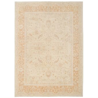 Afghan Hand-knotted Vegetable Dye Fine Ziegler Wool Rug (9'1 x 12'3)