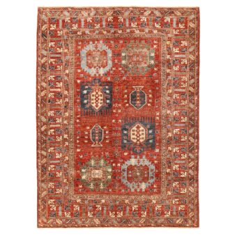 Afghan Hand-knotted Vegetable Dye Turkoman Wool Rug (6' x 8'2)