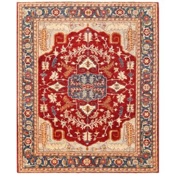 Afghan Hand-knotted Vegetable Dye Serapi Wool Rug (8'2 x 9'11)