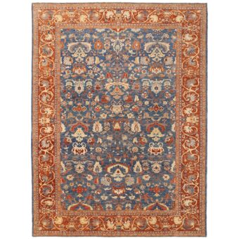 Afghan Hand-knotted Vegetable Dye Oushak Wool Rug (10'2 x 13'8)