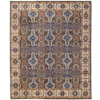Afghan Hand-knotted Vegetable Dye Ziegler Wool Rug (8' x 9'9)