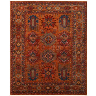 Afghan Hand-knotted Vegetable Dye Kazak Wool Rug (8'4 x 10'4)