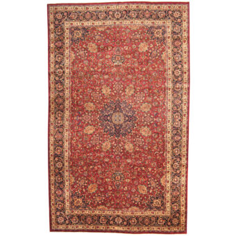 Persian Hand-knotted 1970's Semi-antique Mashad Wool Rug (9'10 x 16'2)