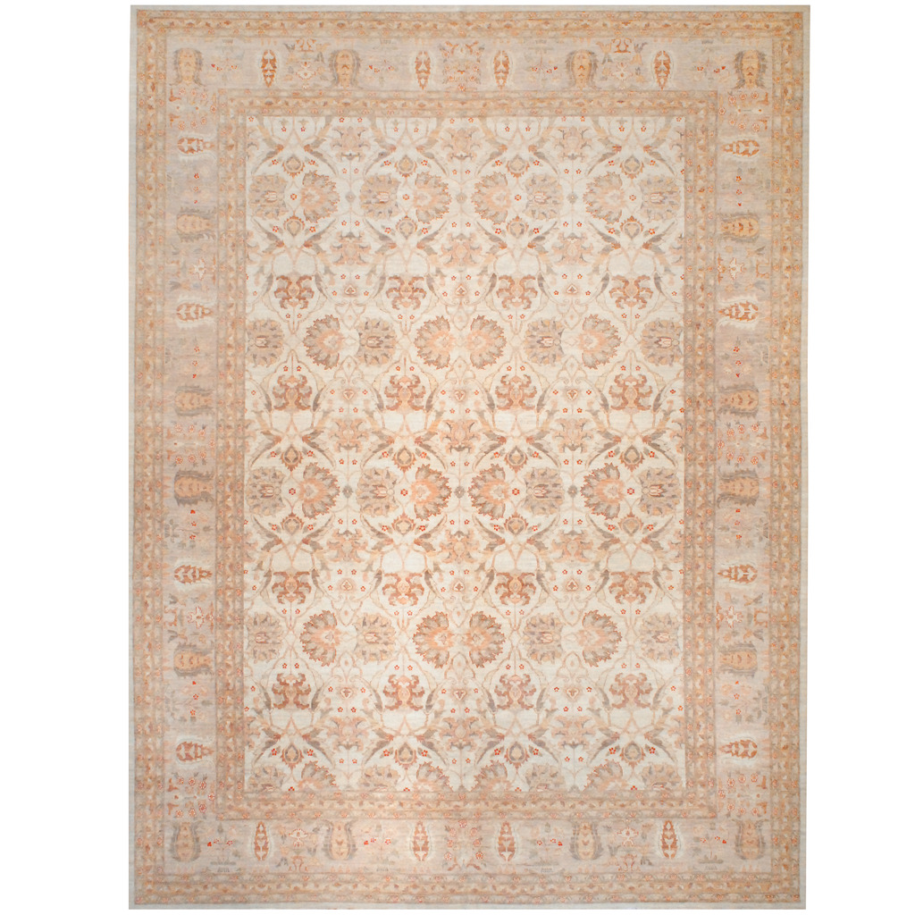 Afghan Hand-knotted Vegetable Dye Wool Rug (13' x 17'8)