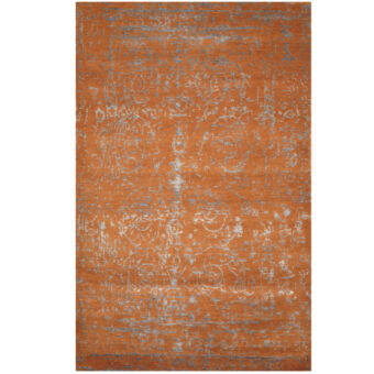 Indo Hand-knotted Erased Wool and Silk Rug (3'10 x 6')