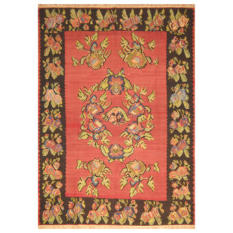 Turkish Hand-woven Antique 1940s Kilim Wool Rug (8'3 x 11'6)