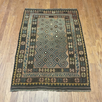 Afghan Hand-woven Tribal Mimana Wool Kilim (3'7 x 5'2)