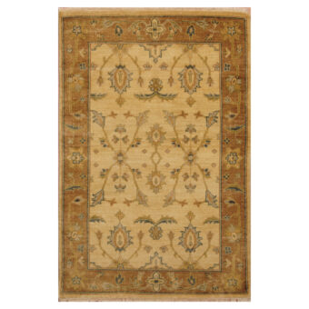 Indo Hand-knotted Mahal Wool Rug (4' x 5'8)