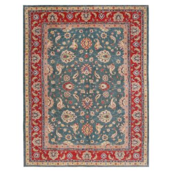 Afghan Hand-knotted Vegetable Dye Oushak Wool Rug (10' x 12'2)