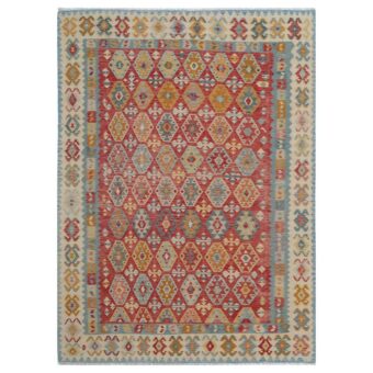 Afghan Hand-woven Wool Kilim (8'4 x 11'7)