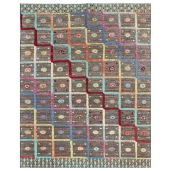 Afghan Hand-woven Wool Kilim (7'10 x 10'2)