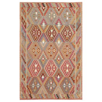 Afghan Hand-woven Wool Kilim (6'6 x 9'11)