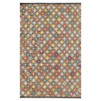 Afghan Hand-woven Wool Kilim (6'5 x 9'9)