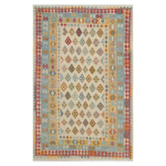 Afghan Hand-woven Wool Kilim (6'5 x 9'10)