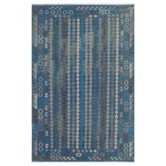 Afghan Hand-woven Wool Kilim (6'6 x 9'10)